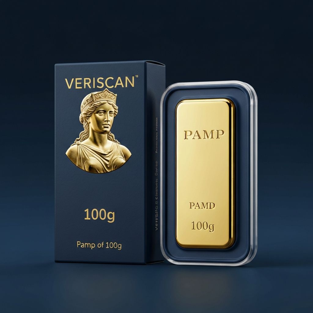 瑞士PAMP財富女神全條100公克 - 檢驗卡裝