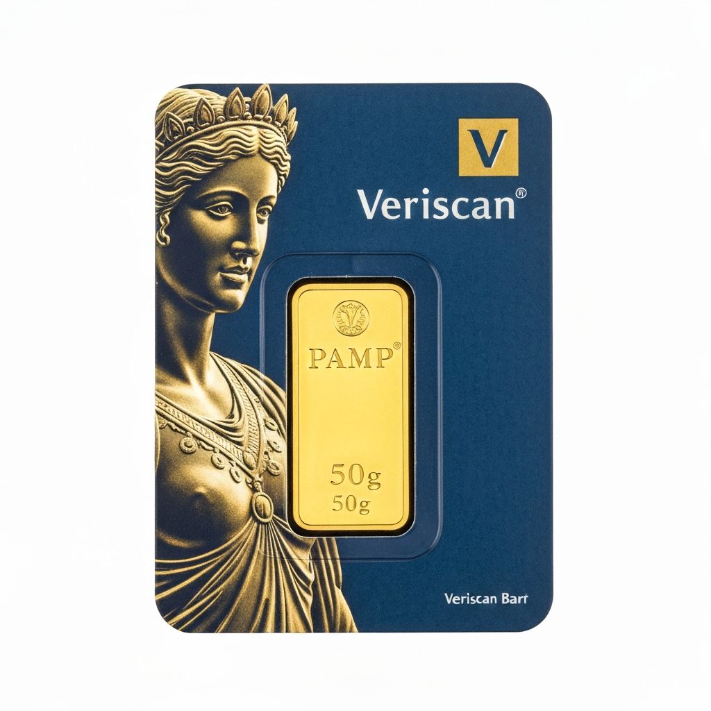 瑞士PAMP財富女神全條50公克 - 檢驗卡裝